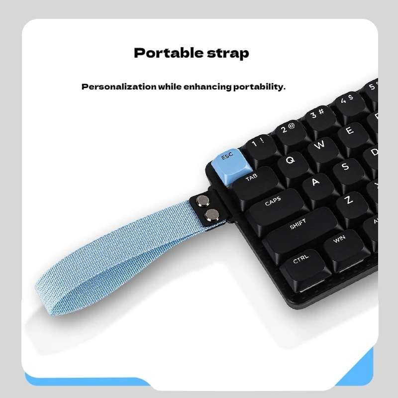 Teclado mecánico inalámbrico Epomaker Carbon60, Material de fibra de carbono, cuerpo ligero y ultrafino, teclado de oficina de perfil bajo