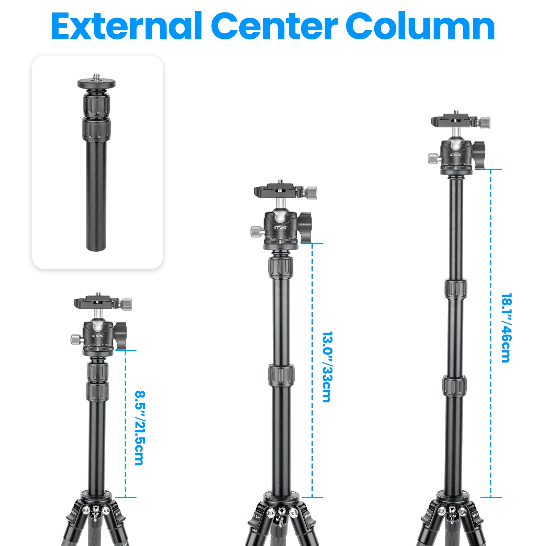 حامل ثلاثي كاميرا صغير من ألياف الكربون من WEYLLAN محمول خفيف الوزن على سطح الطاولة GX2 حامل ثلاثي للسفر لكاميرا DSLR أقصى تحميل 10 كجم