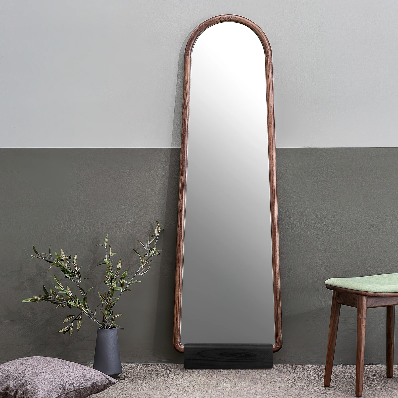 

Anti-Skid Wooden Mirror Stand Multi-Use Floor Holder Fixed Support Home Decor Display Household Artwork Organizing Living Room