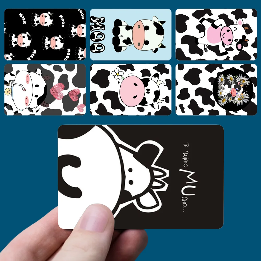 Dairy Cattle Cow Speckle Stickers New Cartoon Card Debit Bank Charge Card Bus Metro Waterproof Sticker Decal Decoration