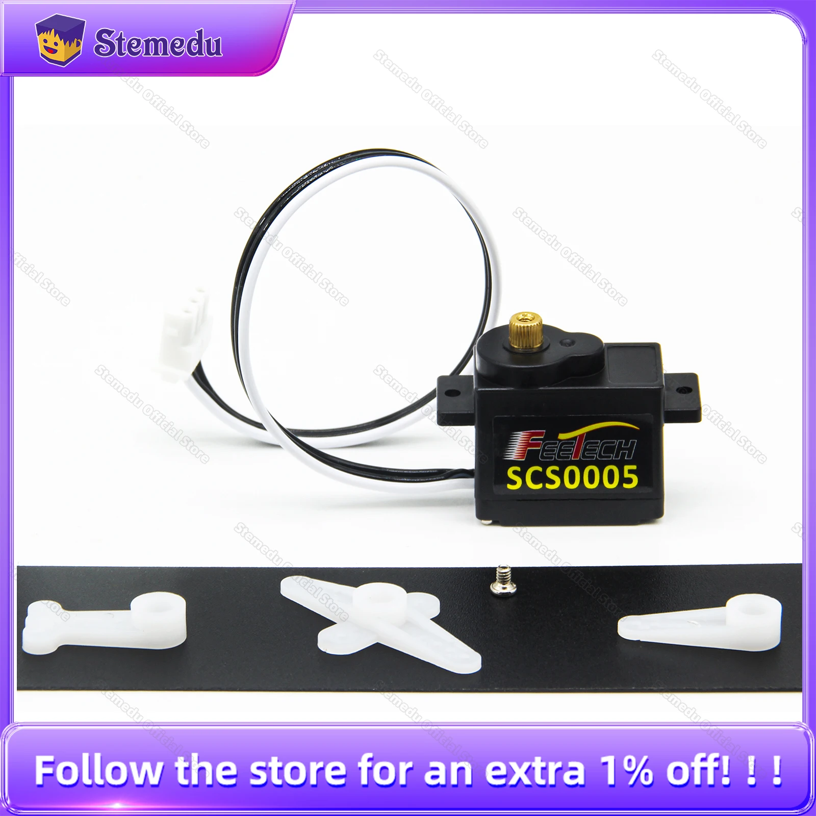 Feetech SCS0005 6V 5g TTL Metal Gear Seriële Poort Micro Coreless Motor Servo 1.8kg.cm voor RC Helicopter/Robot/STEAM Onderwijs