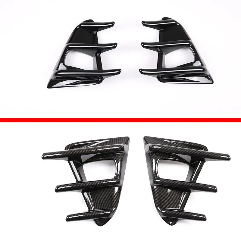 For Toyota 86 2016-2020 Car Styling ABS Carbon Fiber Front Fog Lamp Decorative Frame Front Bumper Fog Lamp Cover Car Accessories