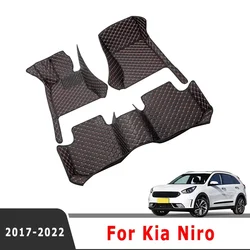 Car Floor Mats For Kia Niro 2022 2021 2020 2019 2018 2017 Auto Parts Waterproof Carpets Interior Accessories Foot Pads Covers