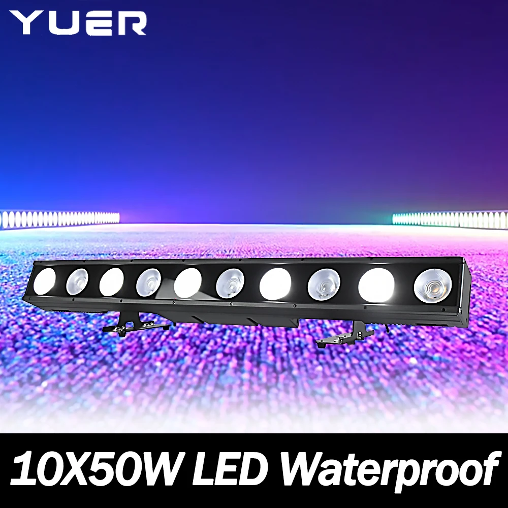

LED Pixel bar 10x50W Wall wash Flood light RGBW 4in1 Outdoor Waterproof Splicable DJ Disco Club party Stage effect Lighting