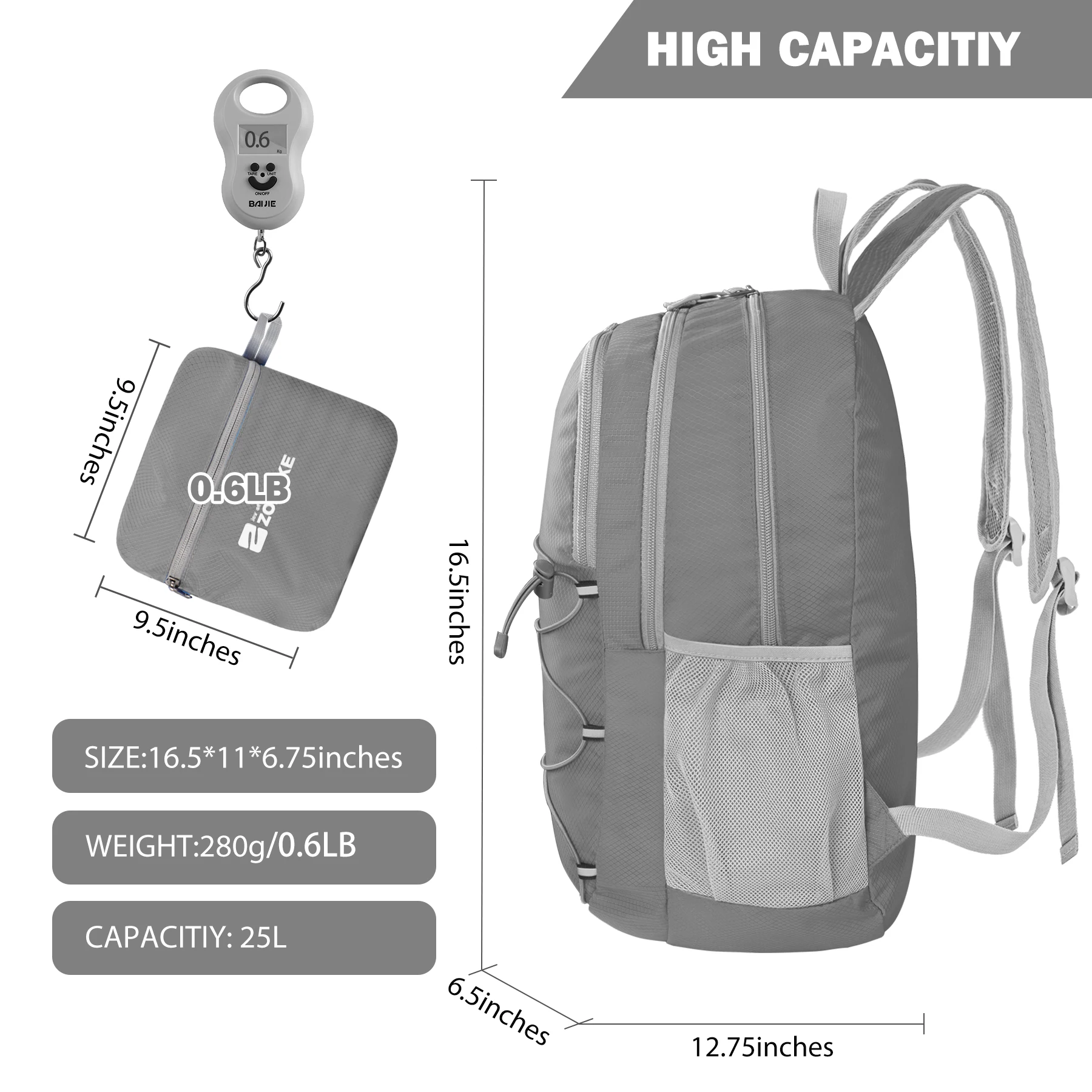 Portable Foldable Backpack,Men Women Ultralight Folding Bag,Outdoor Climbing Cycling Hiking Knapsack Travel Daypack