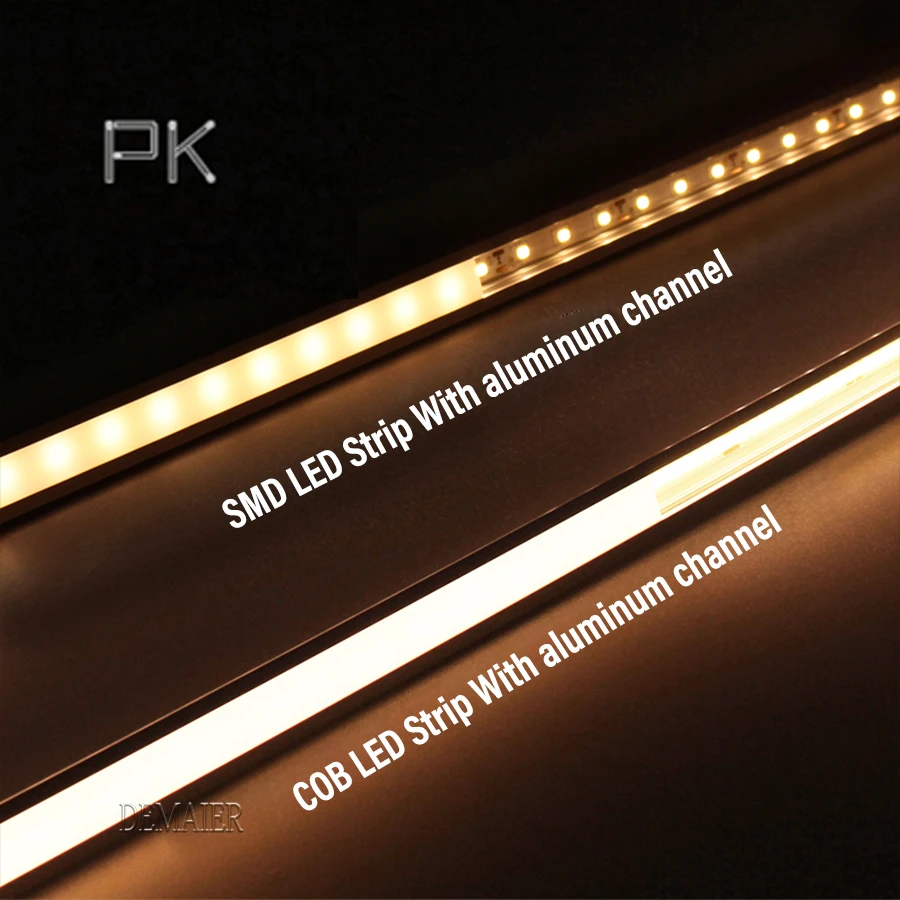 COB LED Strip 12V 24V Flexible 3mm 5mm 8mm 10mm Width RA 90 High Bright Led Tape Light Bar Ice Blue White Red Green Pink Yellow