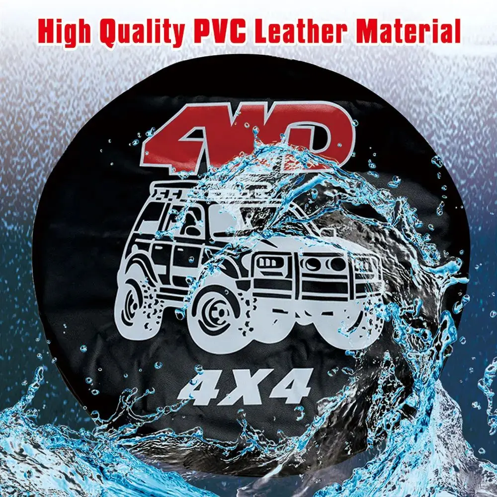 

14'' 15" 16" Inch 4x4 Spare Wheel Cover PVC Leather Tire Cover Parts Car Tyres 15 inch Fit For Jeep For Hummer ES RU Warehouse