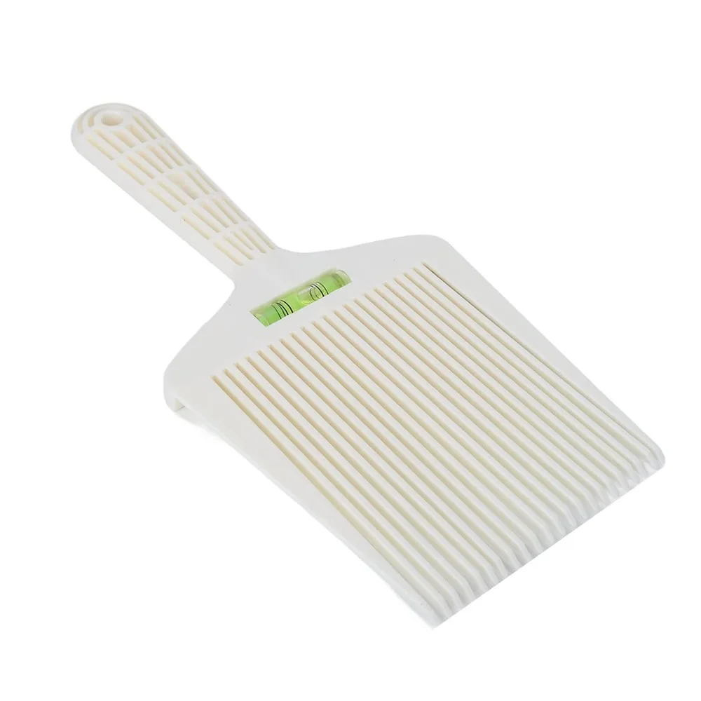 White Professional Flat Comb Ergonomic Design Lightweight Barber Comb Accurate Water Leveling Rounded Teeth White Styling Comb