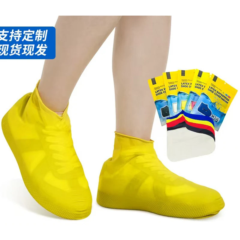 Silicone Waterproof Shoe Covers, Upgrade Reusable Washable Resistant Outdoor Rainy Overshoes Protection Boots Rain Non-Slip