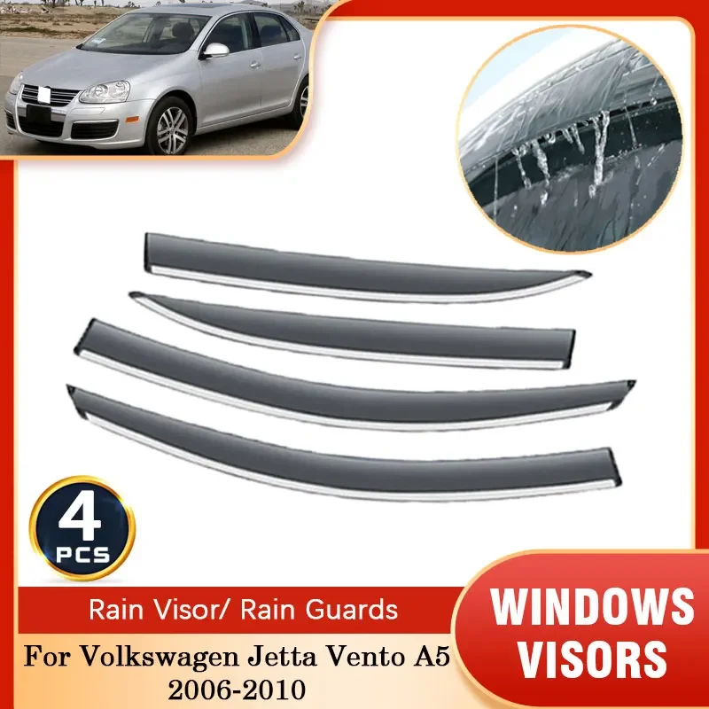 For Volkswagen Jetta Vento A5 2006~2010 Rain Sunshade Window Visor Windshield Deflectors Protective Cover Ventilation Accessory