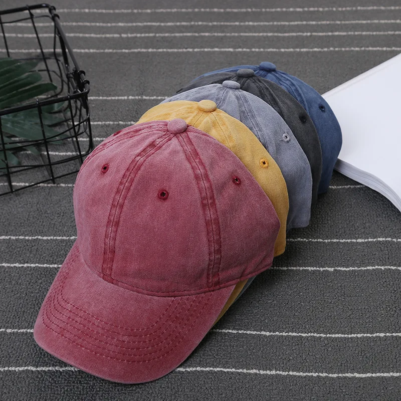 Baseball Cap Breathable Denim Baseball Cap Vintage Sport Cap Lightweight Distressed Sun Hat For Outdoor Sunshade Shopping