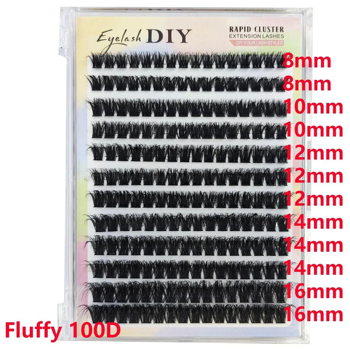 HBZGTLAD Wimpernbuch mit großer Kapazität, 60D-300D Wimpernbündel, Mange Wimpern, Nagel-Effekt, Märchenhafte Anime-Wimpern, verschiedene gemischte Stile – Detail 33