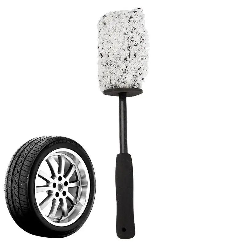 Car Wheel Brush Flat Head Rim Brush Lightweight Tire Cleaning Tools Multifunctional Brushes Tools for Most Car Truck SUV