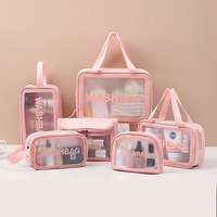 Portable Travel Wash Bag Female Transparent Waterproof Makeup Storage Pouch Large Capacity Cosmetic Organizer Beauty Women Case