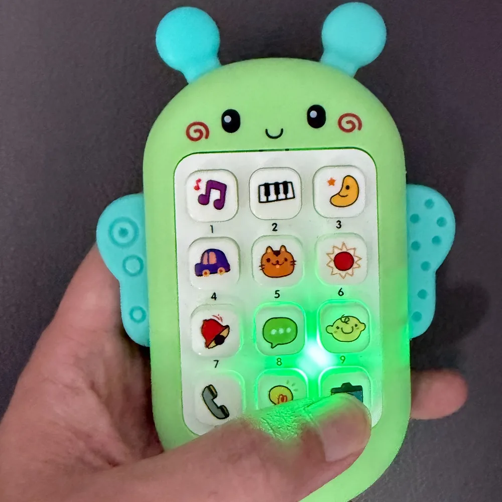 아기 음악 전화 장난감 소리 전화기 수면 장난감 치발기 포함 시뮬레이션 전화기 조기 교육 이야기 학습 장난감 어린이 선물