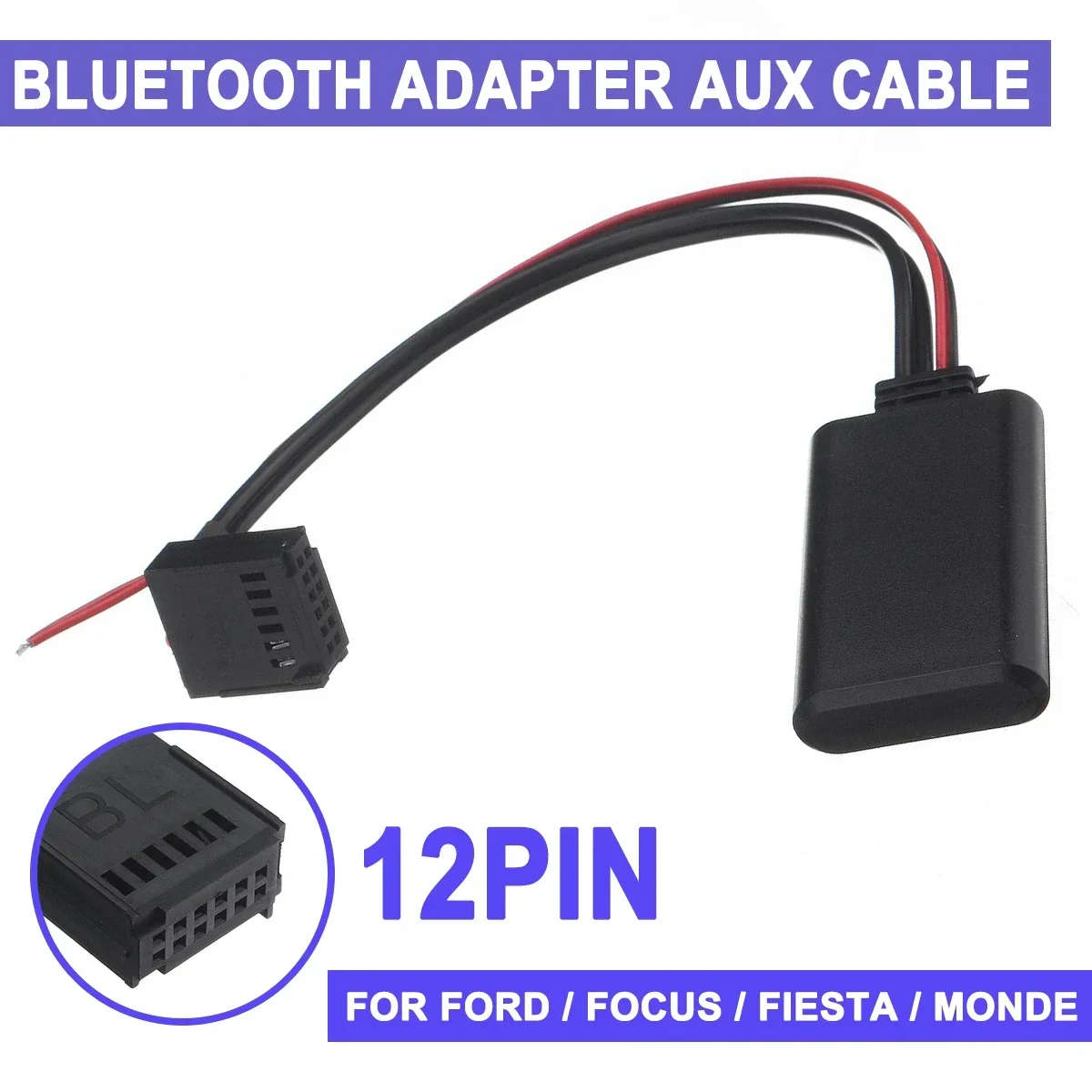 

Car 12V bluetooth Adapter Aux Module Cable Stereo AUX-IN For bluetooth aux car kit For Ford Focus,Fiesta,Mondeo,C-Max,Fusion