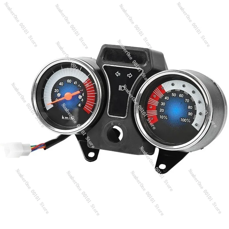 Electric Tricycle Instrument Panel,48V/60V/72V Speedometer with Battery Level Display,Multi-Voltage Dashboard Assembly