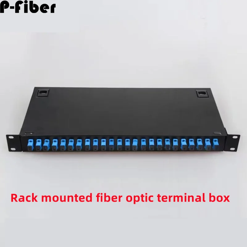 terminal box 24-core SC fully equipped with 24-port SM optical fiber distribution welding plate flange pigtail can be customized