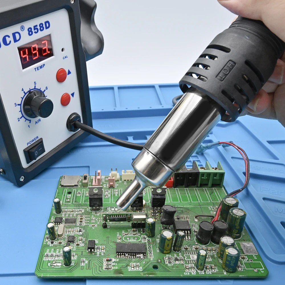 JCD 858DWelding Station Hot Air Gun 220V/110V BGA Mobile Phone Repair SMD SMT Welding Repair Tool Hot Air Gun Soldering Iron Kit