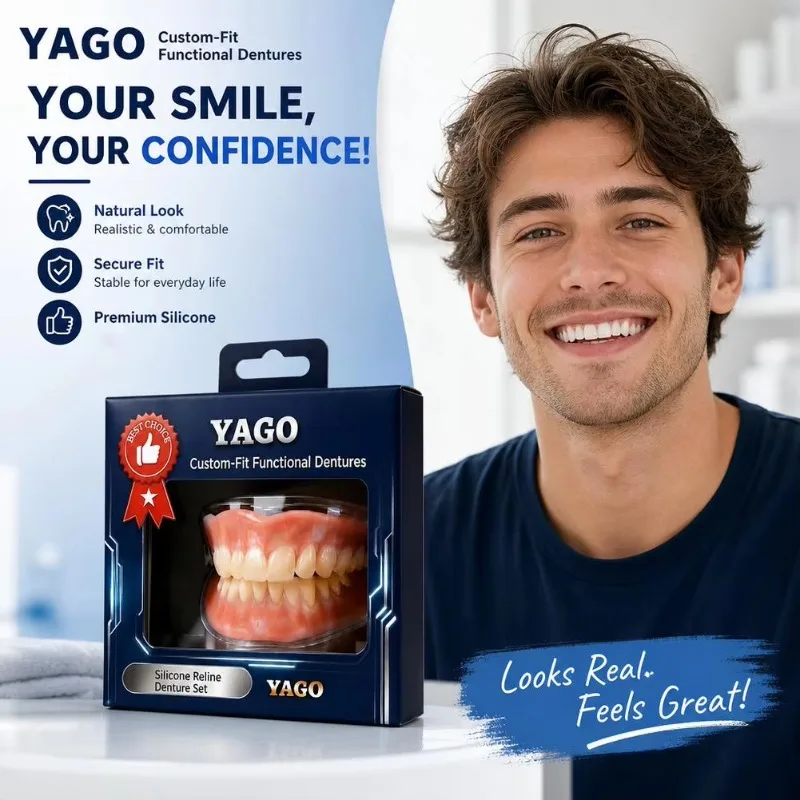 Complete Set Of High-end Silicone Dentures With Perfect Fit And Adjustable Dentures Confident Smile And Oral Care Reusable Teeth