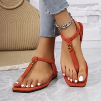 *Fashionable Hot Selling Clip Toe Elegant Plus Size Casual Shoes Summer New Round Toe Comfortable Flat Sandals for Women - Image 6