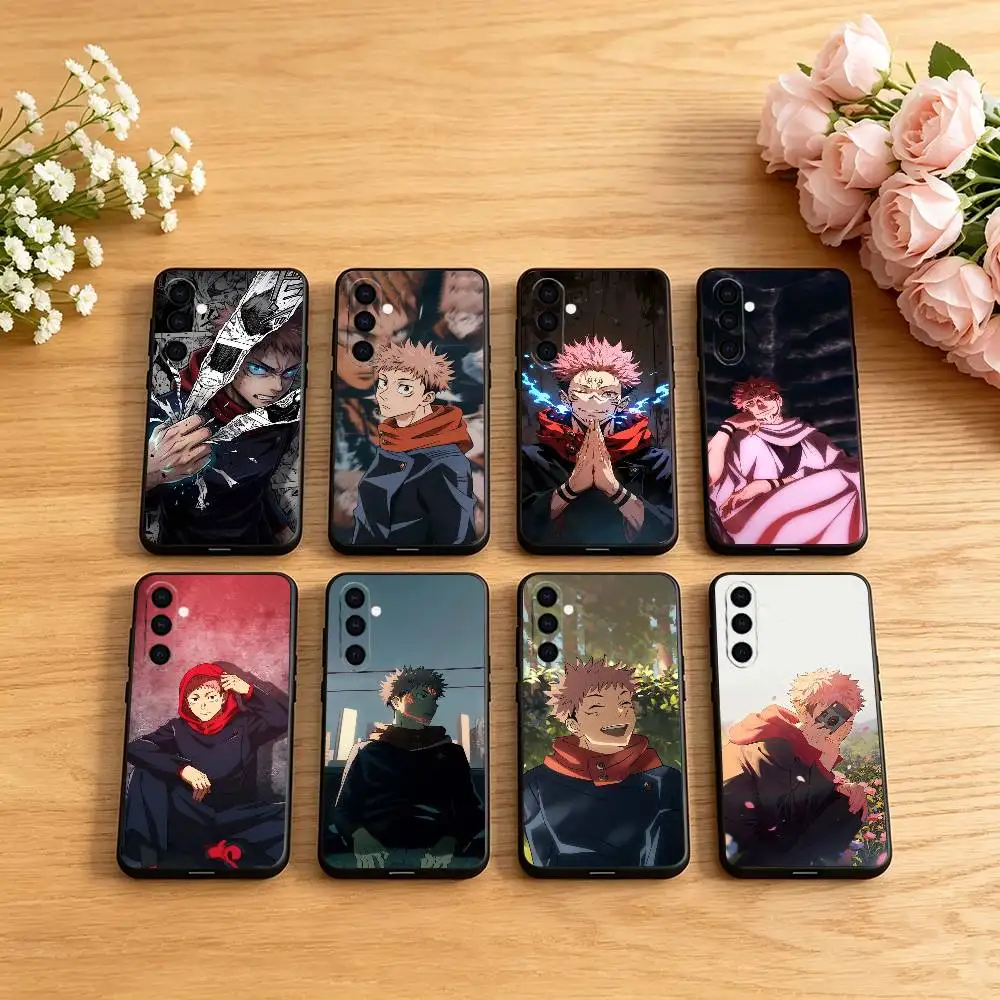 L-Ltadori Yuji And Ryomen Sukuna Phone Case For Samsung Galaxy A73,A72,A71,A70,A53,A52,A51,Others Soft Black Cover