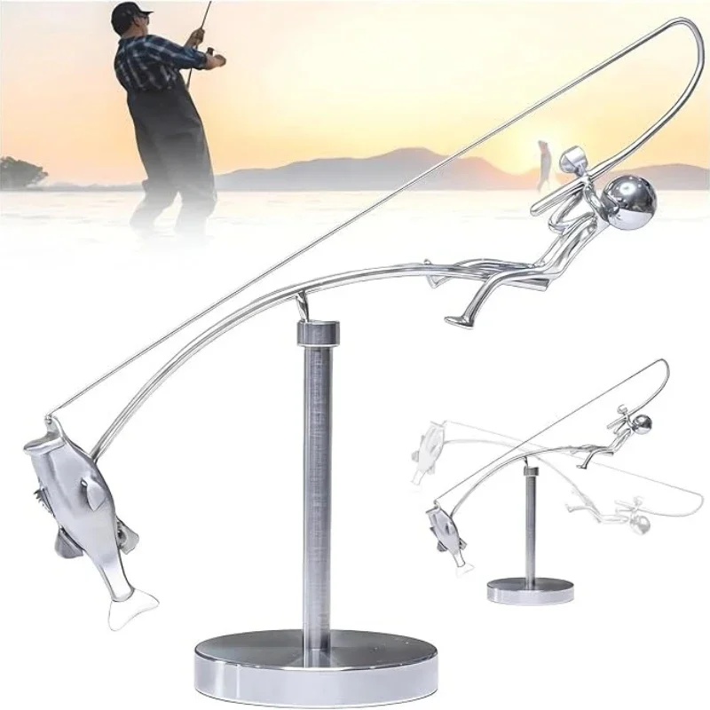 Metall-Balance-Skulptur Große Kinetische Metallkunst Schreibtisch-Deko Physik Wissenschaft Dekor Cooler Artikel Desktop-Gadgets Zubehör für Zuhause und Büro