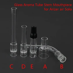 Glass Aroma Tube Stem Mouthpiece For Arizer Air Solo Bent Straight Glass  Replacement Glass Stem