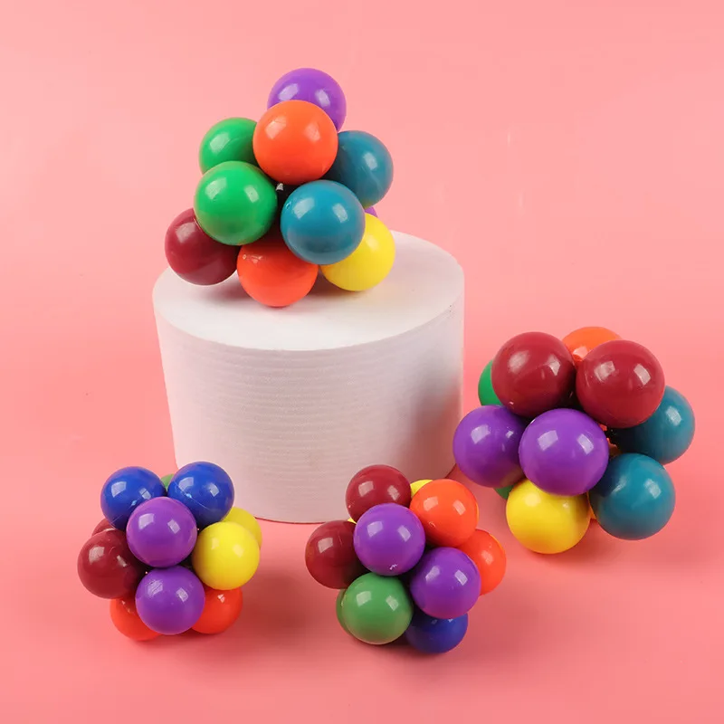 ลูกบอลคลายเครียดอะตอมบอล ลูกบอลมหัศจรรย์อเนกประสงค์ ลูกปัดคลายเครียด ของเล่นเด็ก ลูกปัดคลายเครียดแบบนวดมีเสียงเพลง