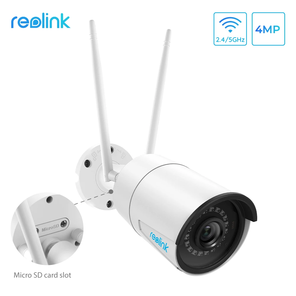 Reolink 4MP WiFi Camera Outdoor 5MP 2.4G&5Ghz Night Vision Waterproof Motion Detection Smart Home CCTV Surveillance RLC-410W