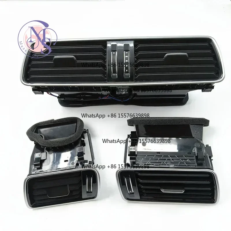 1Set Piano Black AC Air Outlet Vents 3AD819728A 3AD819701A 3AD819702A, Auto Interior Air Vent Replacement Spare Part