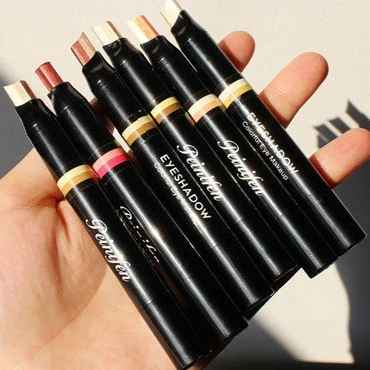 อายแชโดว์แบบแท่งไล่เฉดสีไล่ระดับสองสี ประกายมุก สีชมพูเอิร์ธโทน ติดทนนาน