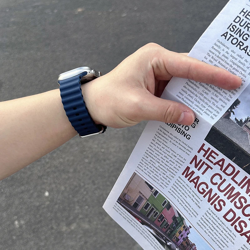 Ocean Band per Apple Watch serie 7 6 9 10 3 se 8 braccialetto da polso correa iWatch Cinturini 45mm 46mm 44mm Ultra 2 49mm 40mm 41mm 42mm