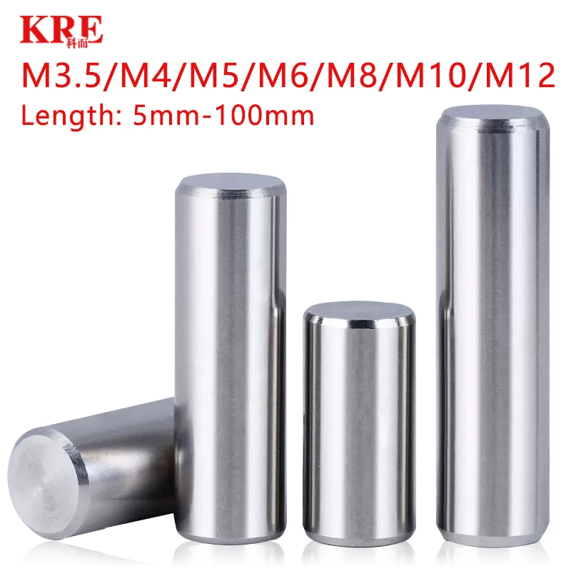 

KRE M3.5 M4 M5 M6 M8 M10 M12 Dowel 304 Stainless Steel Solid Cylindrical Pins Supply Non-Standard Size Locat Parallel Pin