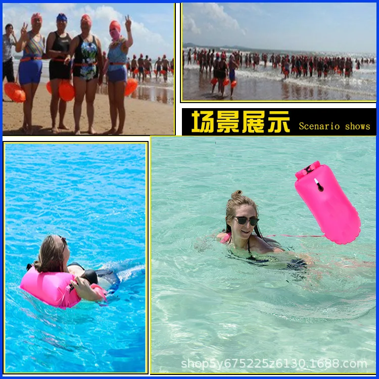 Inflatable Swimming Buoys for Triathlon Training, PVC Dry Bag, Safety Buoy, Professional Tow Towing, Open Water