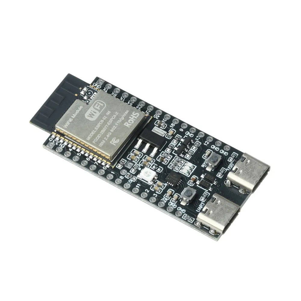 RISC-V 32 Bit MCU Development Board WiFi6 BLE5 High Speed Low Power 320KB ROM 512KB SRAM Programmable GPIO Support SPI UART I2C