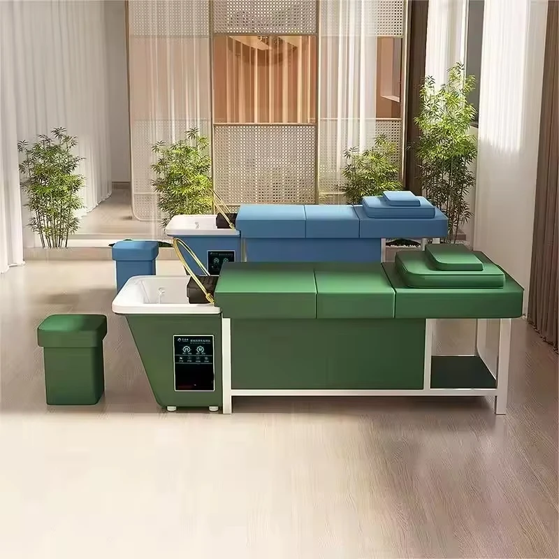 2025  Head Spa Bed Luxury Beauty Massage Salon Bedside Massage Spa Bed Head Spa Shampoo Bed New Products