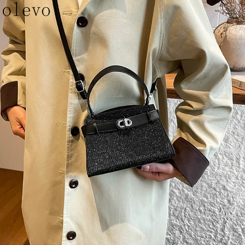 

Retro Shiny Women Mini Handbag New Adjustable Golden-Tone Shoulder Strap Bag for Everyday & Work