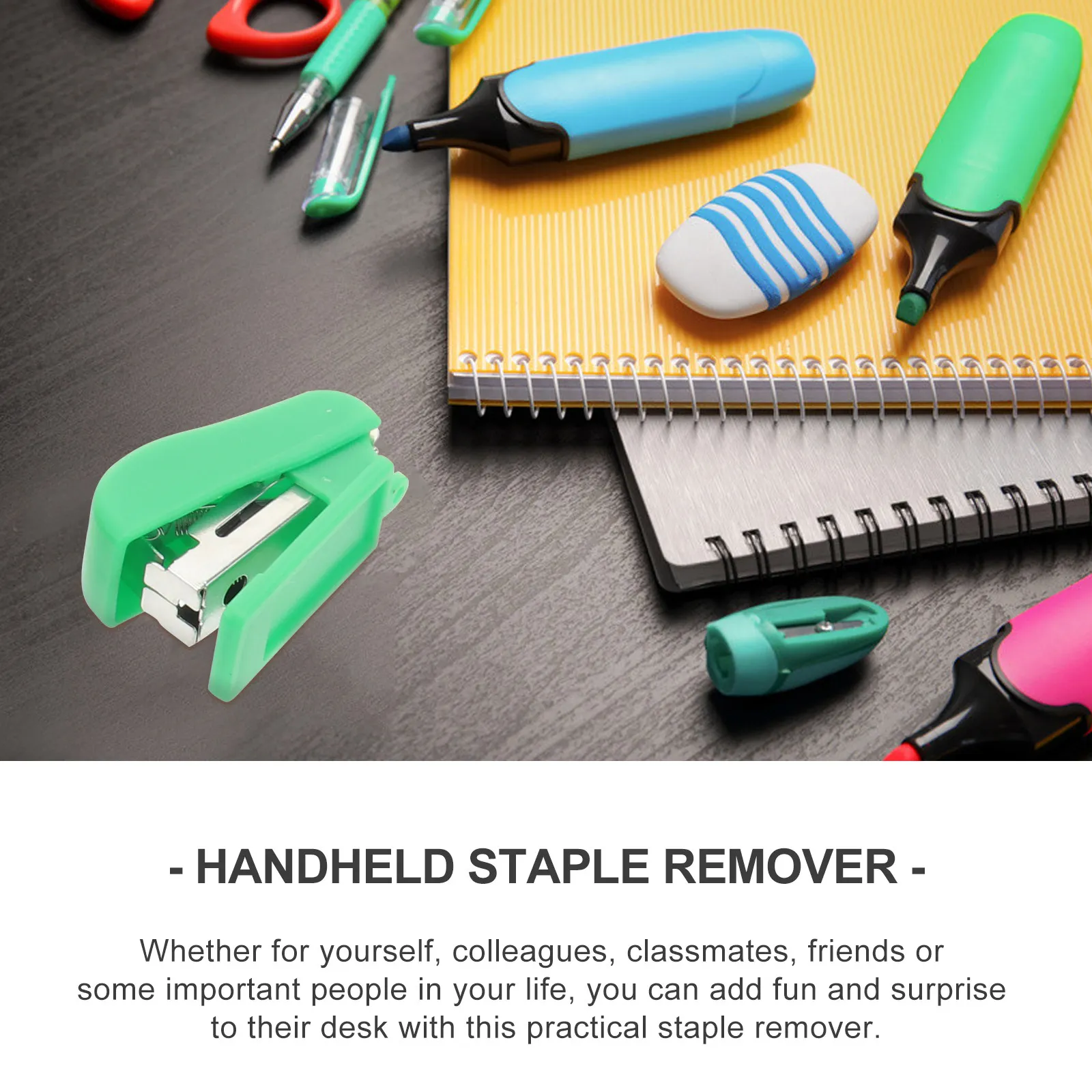 4Pcs Mini Desktop Stapler Cartoon Design Portable Office School Handheld Stapler Compact Lightweight Random Colors