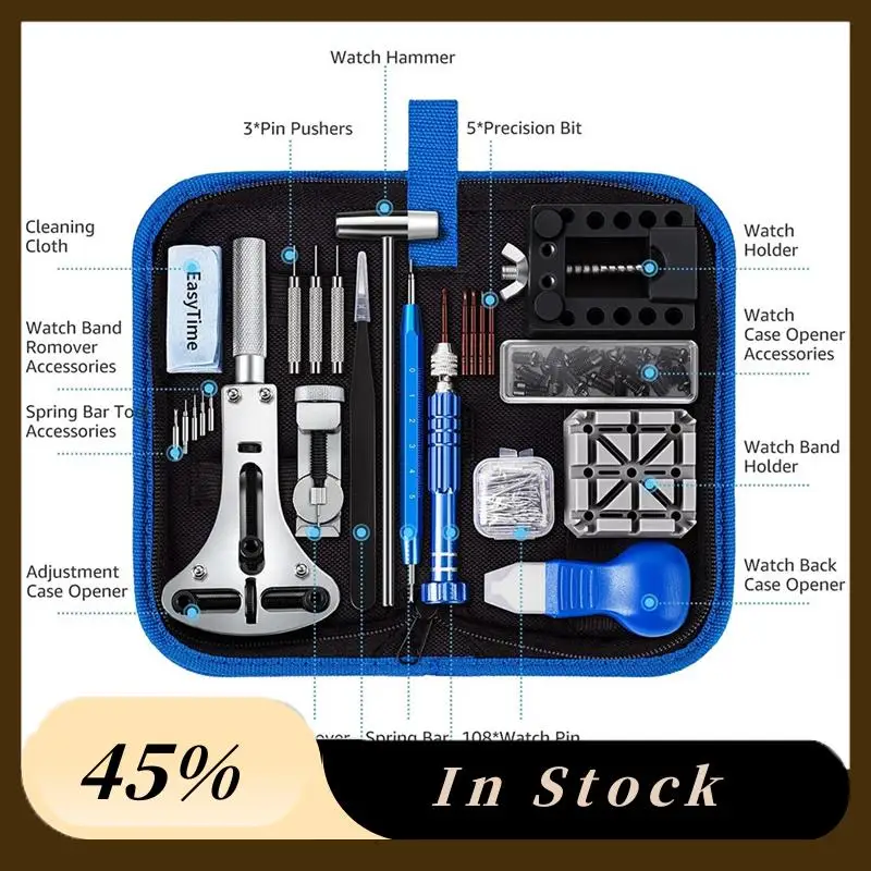 

A78K New Watch Repair Tool Kit: For Maintenance Battery Replacement Watch Link Adjustment Back Disassembly
