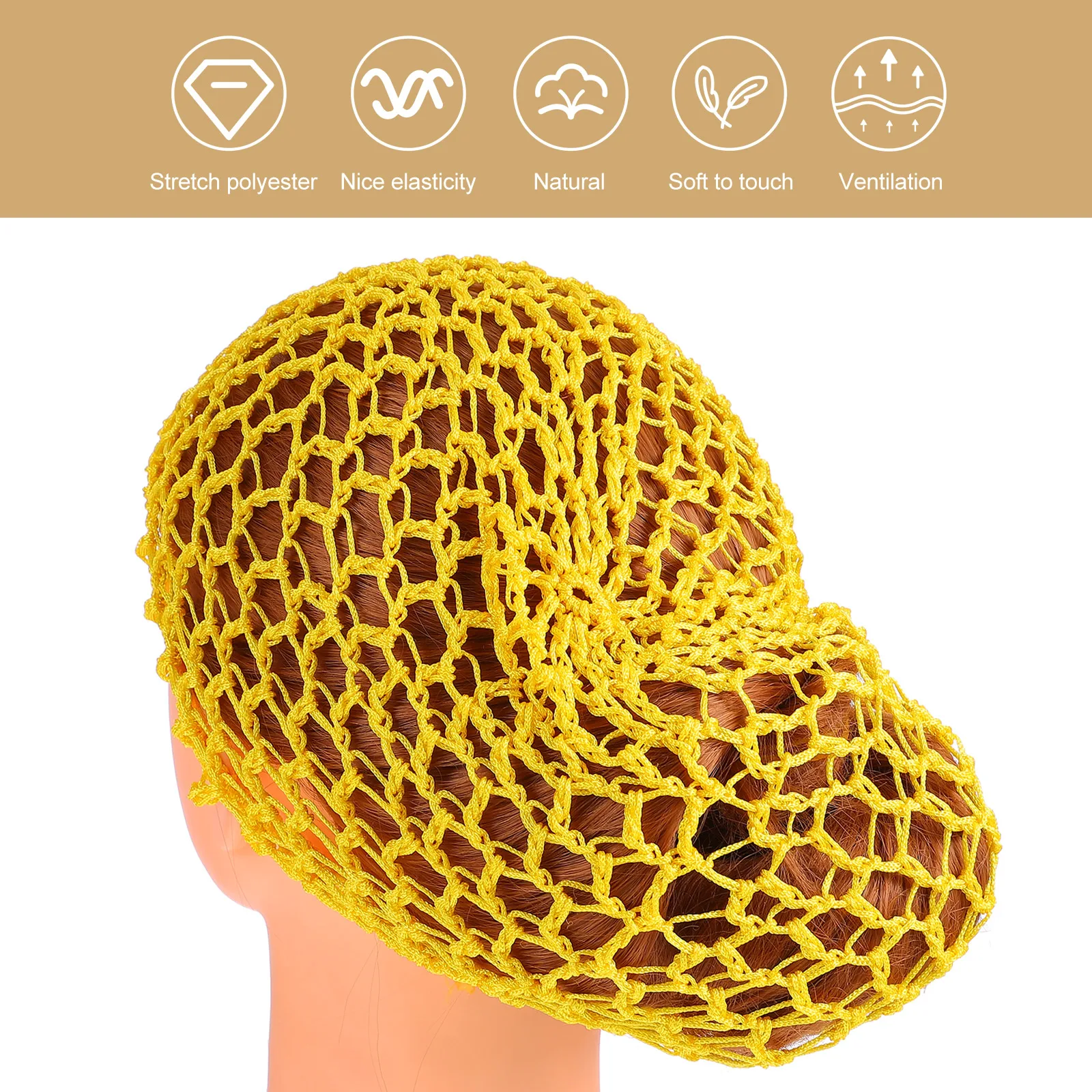 

3pcs Women Sleep Hats Female Hair Nets Lady Net Caps Foldable Lightweight Travel Comfortable Durable Gift For Women