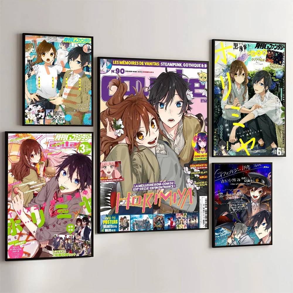 Hori San To Miyamura Kunhorimiya Poster Self-adhesive Art Waterproof Paper Sticker Coffee House Bar Room Wall Decor