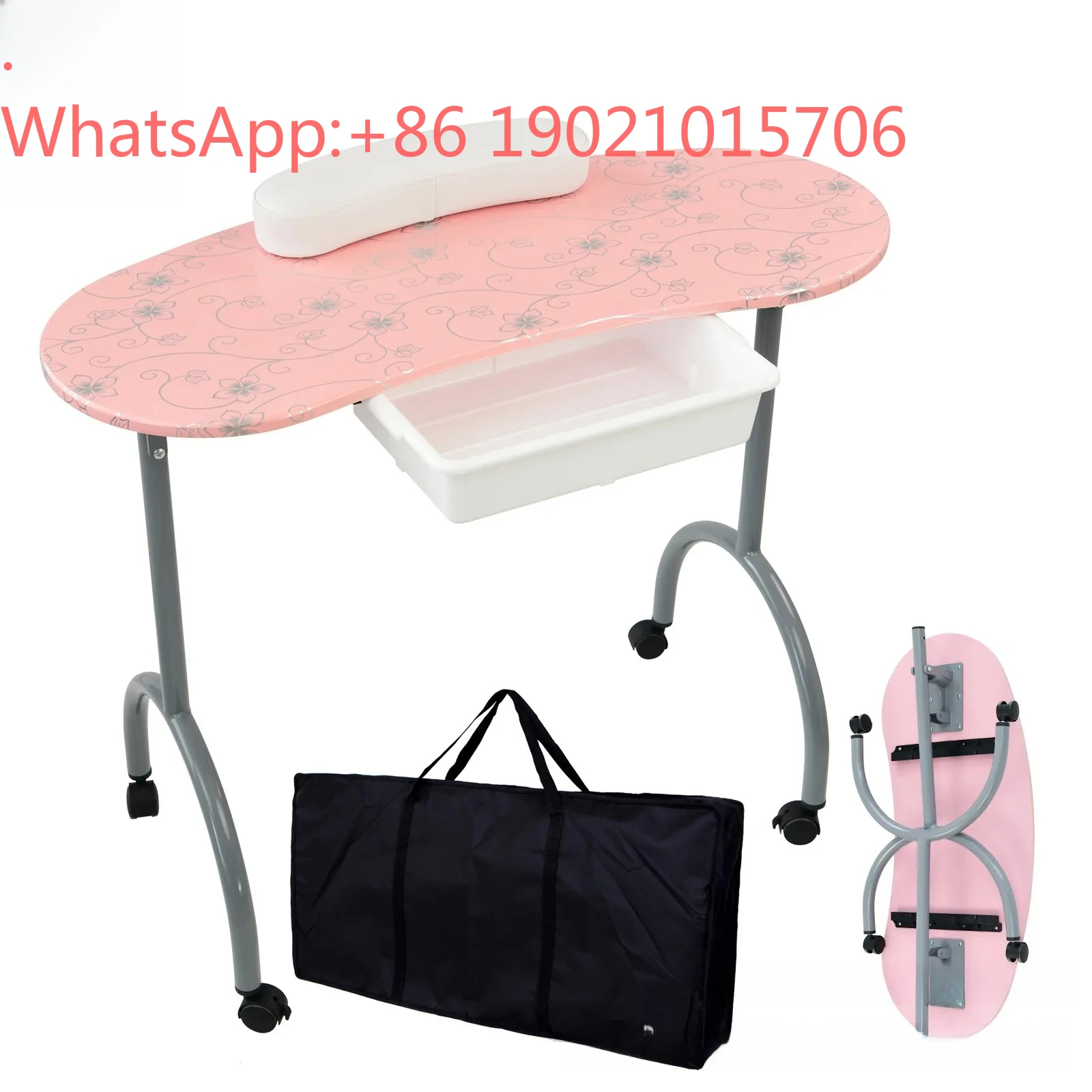 HXL Movable Manicure Workbench Multifunctional Portable Folding Nail Table