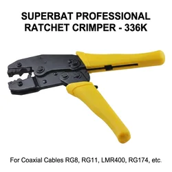 Superbat Yellow Crimper Crimping Tool for Coaxial Cable RG8 RG11 RG213 LMR400 RG316 RG174 SMA N MCX - 336K