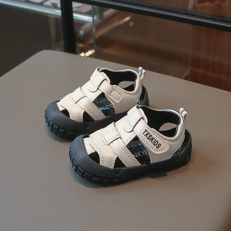 Toddler Kids Sandals 0-6 Years Beige Hollow Out Breathable Boys Girls Casual Shoes Versatile Non-Slip Baby Shoes Children's