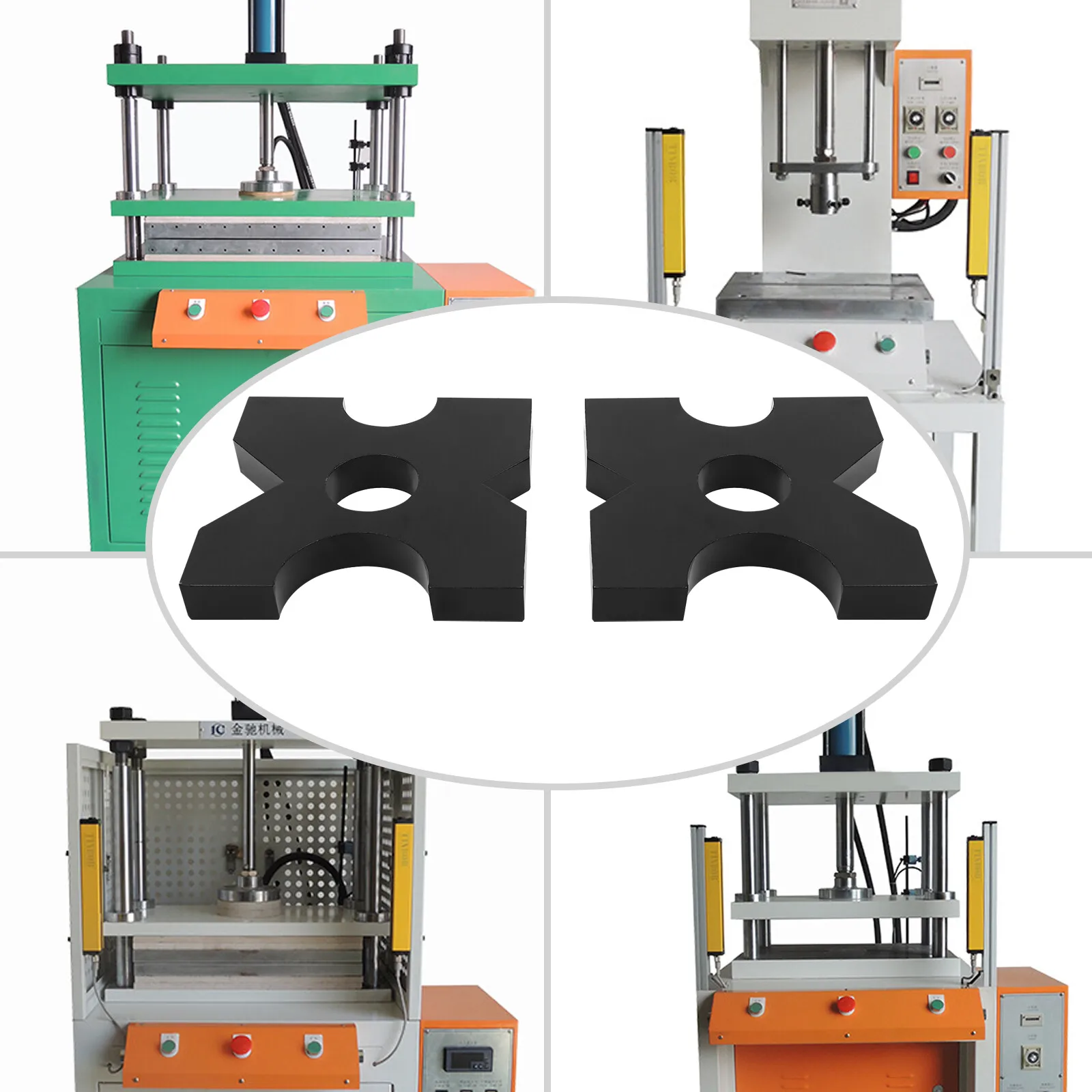 ชุดแผ่นกดไฮดรอลิก 2 ชิ้น 20 ตัน - แผ่นเหล็กโครงเหล็กแบบ H สำหรับโรงรถและอู่ซ่อมรถ เครื่องมือ pex