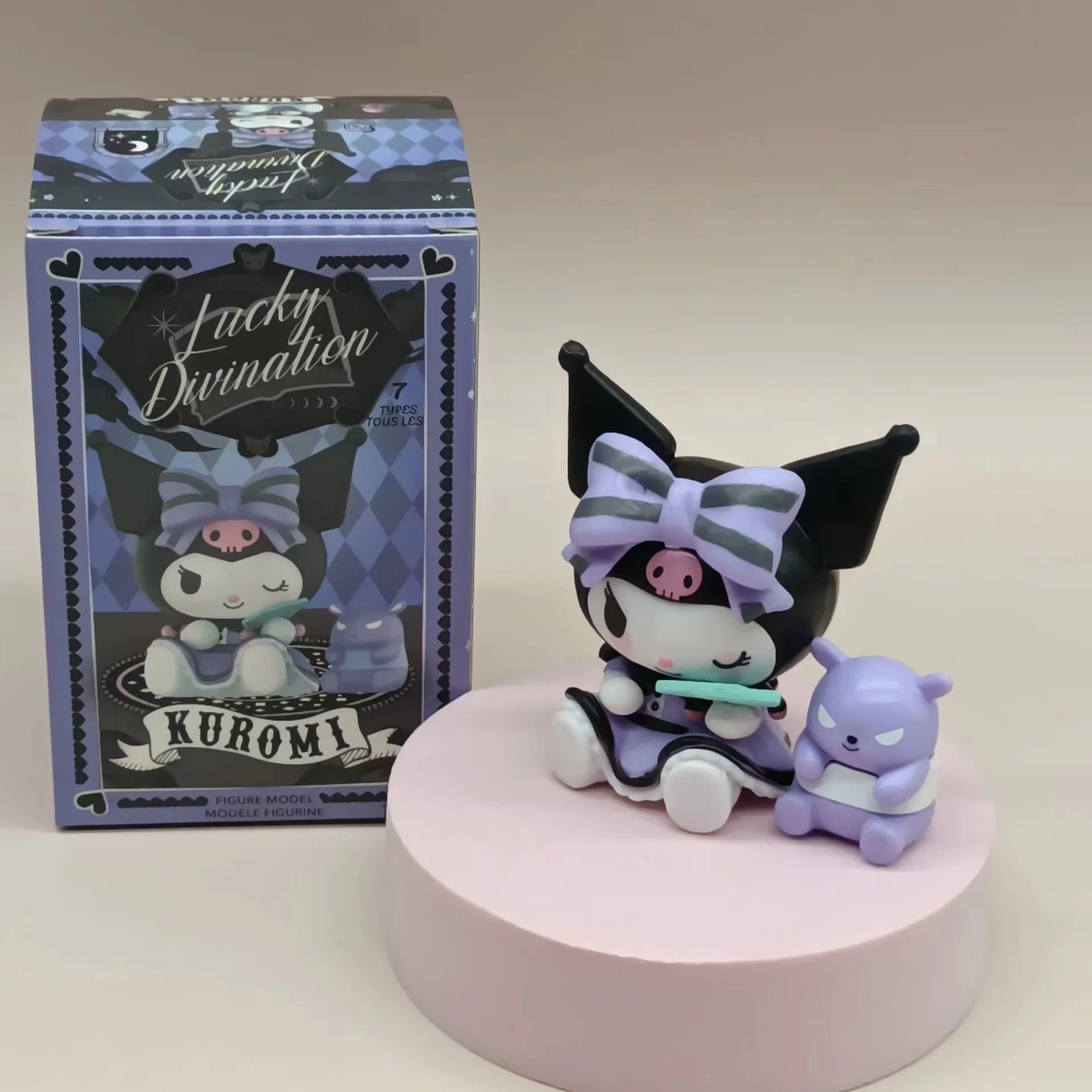 Sanrio Kuromi Blind Box Lucky Divination Series figura de acción muñecas, bolsa sorpresa, modelo lindo, colección de fanáticos, juguete