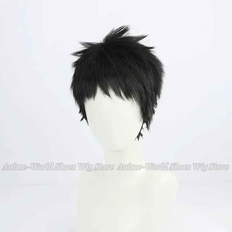 アニメコスプレ五条和花コスプレウィッグショート黒髪! ! 福羅丹尼 赤城圭司 男性ロールプレイウィッグ