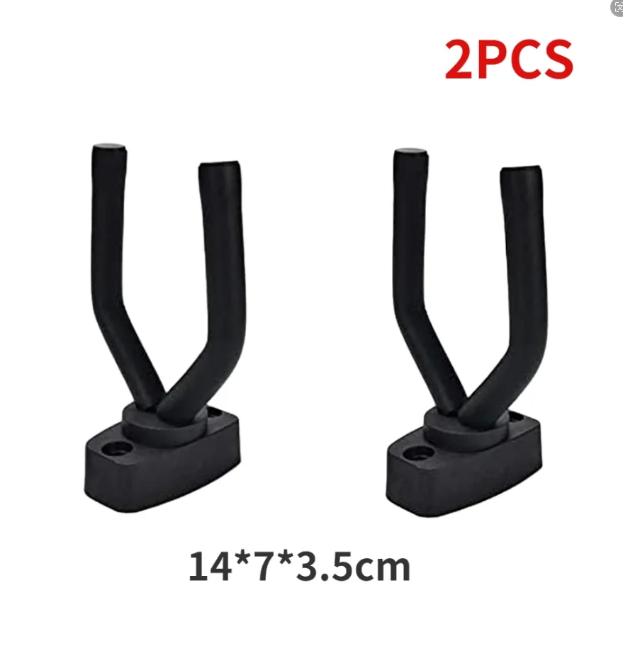 2 Pcs Wall Mount Guitar Hanger Hook Non-slip Holder Stand for Acoustic Guitar Ukulele Bass Guitar Parts Instrument Accessories