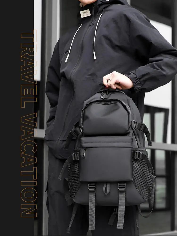Homefish 15,6-Zoll Laptop-Reiserucksack, Handgepäck für Flugreisen mit Schuhfach und Gepäckgurt zum Wandern – Detail 10